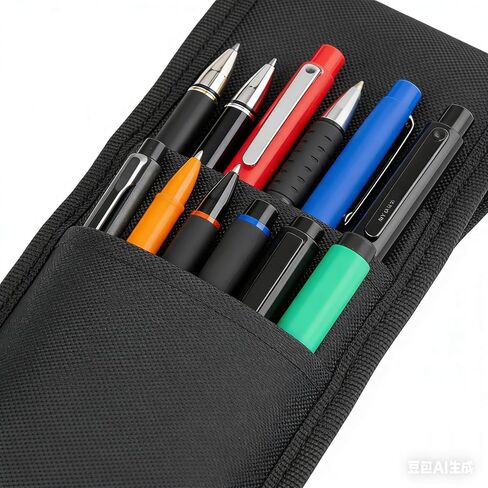 Qmagic 2 Pcs Belt Pen Holder, Pocket Protectors for Pens and Pencils, Multifunctional Adjustable Tactical Pencil Pouch, Pen Sleeve Case for Holding Pens, Rulers and Scissors in Saudi Arabia