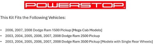 PowerStop Front and Rear Brake & Caliper Kit for Dodge Ram 1500 2006-08 |Ram 2500 2003-08 |Ram 3500 2003-08 - Drilled & Slotted Disc Rotors + Z36 Brake Pads + Red-Powder Coated Calipers, KC5468-36 in Kuwait