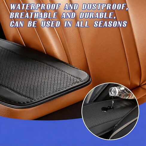 Car Armrest Cover Pad, Car Armrest Storage Box Mat, Fiber Leather Car Central Console Cover, Interior Protection Accessories for Most SUVs, Sedans and Trucks (Black) in Kuwait