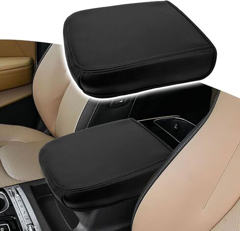 for 2026 2025 2024 2023 2022 Kia Carnival Center Console Cover Leather Middle Console Armrest Lid Protector for Kia Carnival Accessories 2022-2025 2026 LX EX SX SX Prestige(Black Stitches) in Saudi Arabia