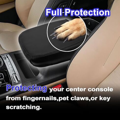 for 2026 2025 2024 2023 2022 Kia Carnival Center Console Cover Leather Middle Console Armrest Lid Protector for Kia Carnival Accessories 2022-2025 2026 LX EX SX SX Prestige(Black Stitches) in Saudi Arabia