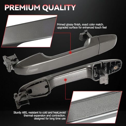 Exterior Door Handle for Toyota Camry 2012 2013 2014 2015 2016 2017 Rear Left Driver or Right Passenger Side Outside Door Handle Gray Replace# 6921106090,6921206370 in Kuwait