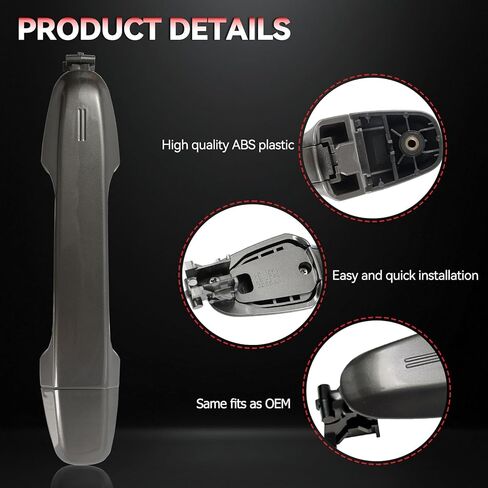 Exterior Door Handle for Toyota Camry 2012 2013 2014 2015 2016 2017 Rear Left Driver or Right Passenger Side Outside Door Handle Gray Replace# 6921106090,6921206370 in Kuwait
