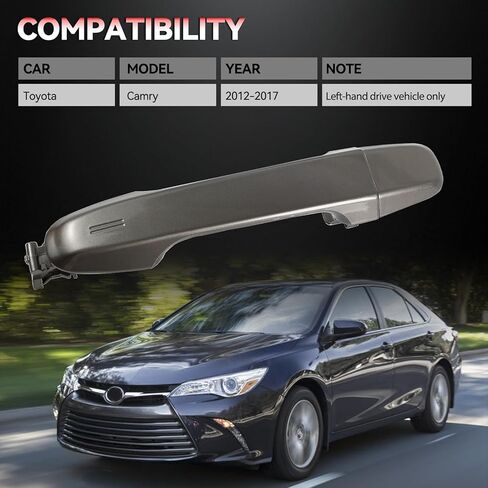 Exterior Door Handle for Toyota Camry 2012 2013 2014 2015 2016 2017 Rear Left Driver or Right Passenger Side Outside Door Handle Gray Replace# 6921106090,6921206370 in Kuwait