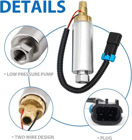 Low Pressure Electric Fuel Pump Compatible With Mercury Mercruiser Marine Boat V6 and V8 4.3L 5.0L 5.7L 262 305 350 Carburetor Engines Replaces 935432 861155A3 861155A2 18-8868 in Saudi Arabia