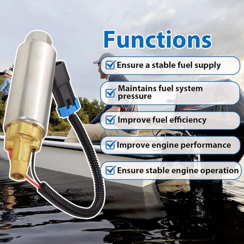 Low Pressure Electric Fuel Pump Compatible With Mercury Mercruiser Marine Boat V6 and V8 4.3L 5.0L 5.7L 262 305 350 Carburetor Engines Replaces 935432 861155A3 861155A2 18-8868 in Saudi Arabia