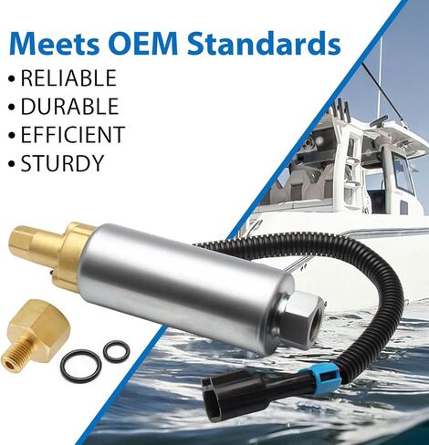 Low Pressure Electric Fuel Pump Compatible With Mercury Mercruiser Marine Boat V6 and V8 4.3L 5.0L 5.7L 262 305 350 Carburetor Engines Replaces 935432 861155A3 861155A2 18-8868 in Saudi Arabia