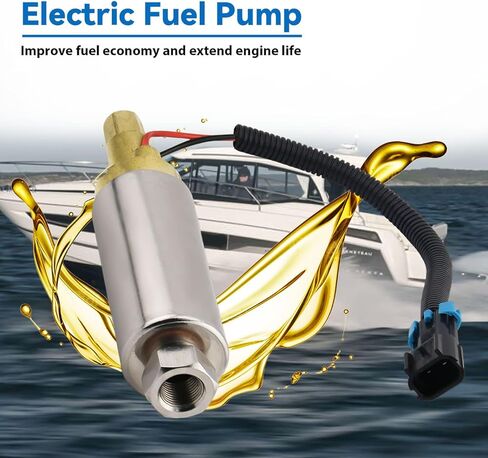 Low Pressure Electric Fuel Pump Compatible With Mercury Mercruiser Marine Boat V6 and V8 4.3L 5.0L 5.7L 262 305 350 Carburetor Engines Replaces 935432 861155A3 861155A2 18-8868 in Saudi Arabia
