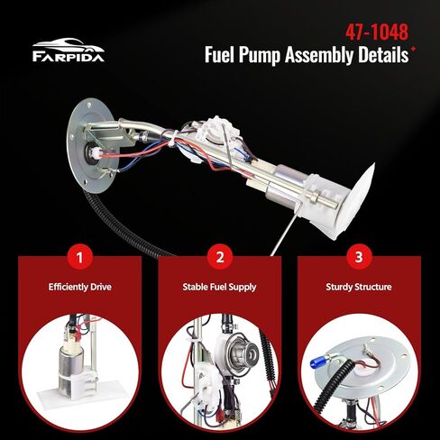 2520776 2520496 مجموعة مضخة الوقود، مضخة وقود 5 بولت 47-1048 متوافقة مع 2005-2008 Polaris Sportsman 500 X2 700 800 EFI 4X4 ATV، يستبدل # 47-1048 2520776 2520496 in Kuwait