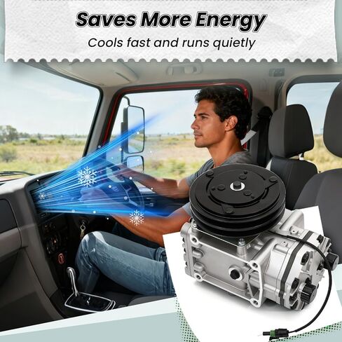 ضاغط تكييف الهواء مع ضاغط تكييف هواء بديل القابض متوافق مع سلسلة Freightliner FL50/M2/FLD، ملحقات شاحنات Kenworth T660/ T600A Peterbilt، استبدل 2502459C91 in Kuwait