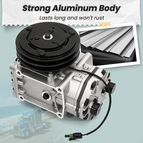 ضاغط تكييف الهواء مع ضاغط تكييف هواء بديل القابض متوافق مع سلسلة Freightliner FL50/M2/FLD، ملحقات شاحنات Kenworth T660/ T600A Peterbilt، استبدل 2502459C91 in Kuwait