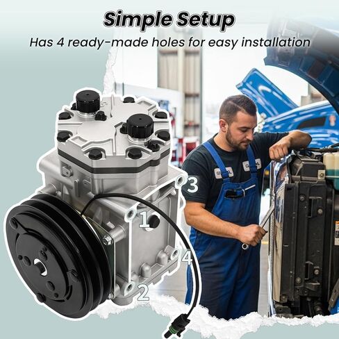 ضاغط تكييف الهواء مع ضاغط تكييف هواء بديل القابض متوافق مع سلسلة Freightliner FL50/M2/FLD، ملحقات شاحنات Kenworth T660/ T600A Peterbilt، استبدل 2502459C91 in Kuwait