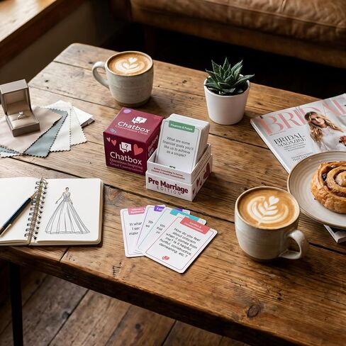 Chatbox Pre Marriage Edition Conversation Card Game for Couples, Meaningful Questions to Build Communication and Trust Before Marriage, Couples Card Game for Engagement and Date Nights in Saudi Arabia