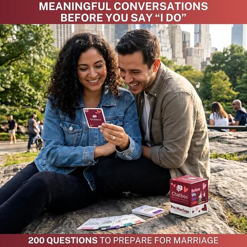 Chatbox Pre Marriage Edition Conversation Card Game for Couples, Meaningful Questions to Build Communication and Trust Before Marriage, Couples Card Game for Engagement and Date Nights in Saudi Arabia