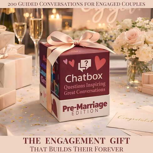 Chatbox Pre Marriage Edition Conversation Card Game for Couples, Meaningful Questions to Build Communication and Trust Before Marriage, Couples Card Game for Engagement and Date Nights in Saudi Arabia