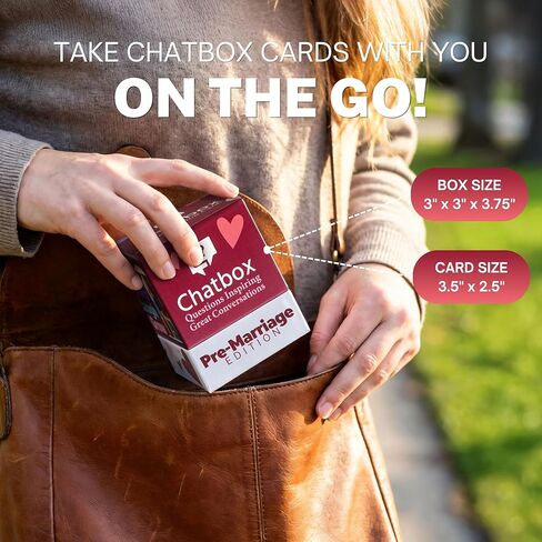 Chatbox Pre Marriage Edition Conversation Card Game for Couples, Meaningful Questions to Build Communication and Trust Before Marriage, Couples Card Game for Engagement and Date Nights in Saudi Arabia