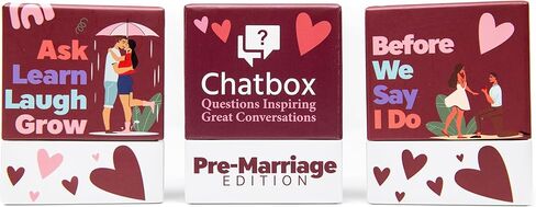 Chatbox Pre Marriage Edition Conversation Card Game for Couples, Meaningful Questions to Build Communication and Trust Before Marriage, Couples Card Game for Engagement and Date Nights in Saudi Arabia