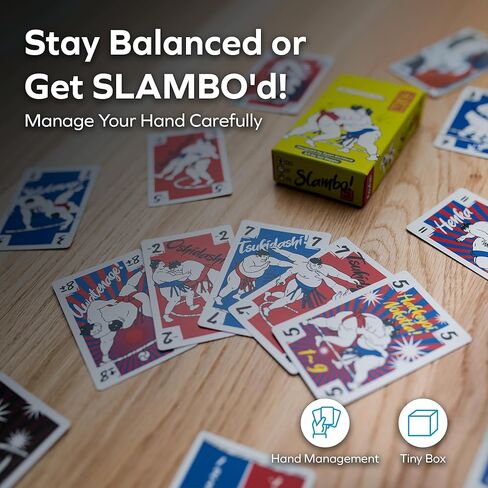 Allplay Slambo Card Game for Adults and Families - Hand Management Game of Keeping Balance - Play Your Cards Right and Don't Get Slammed - 5 Min 2-4 Players Ages 6+ in Saudi Arabia