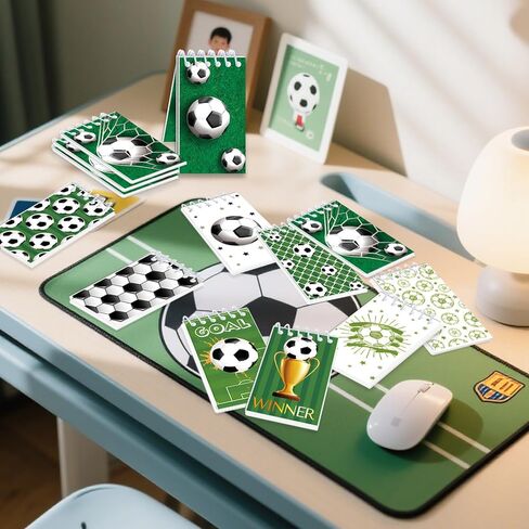 10Pcs Vibrant World Cup Soccer Notebook Set,Spiral Bound Mini Memo Pads with GOAL & WINNER Designs for School, Office Supplies, Gifts for Soccer Fans & Sports Enthusiasts in Kuwait