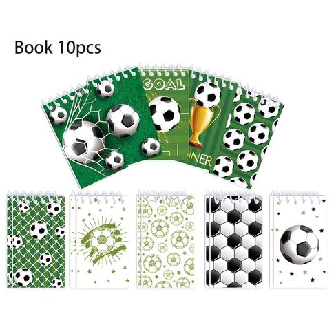 10Pcs Vibrant World Cup Soccer Notebook Set,Spiral Bound Mini Memo Pads with GOAL & WINNER Designs for School, Office Supplies, Gifts for Soccer Fans & Sports Enthusiasts in Kuwait