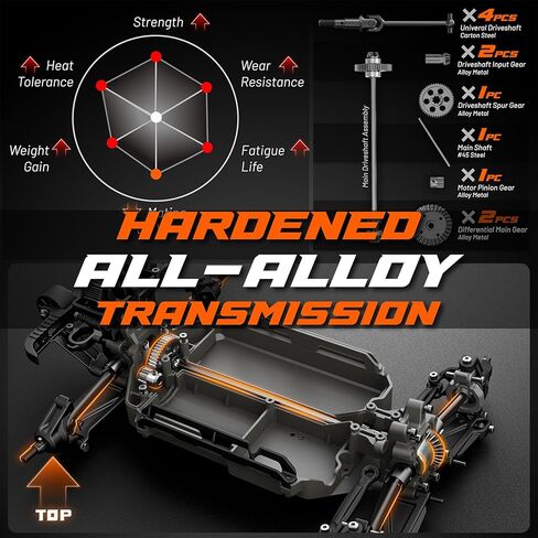 UDIRC 1610PRO Brushless Fast RC Car for Adults, 44+ MPH High Speed RC Truck, 4X4 Off Road All Terrain 2.4Ghz RTR 1:16 Remote Control Car, with 2 Lipo Batteries, Compatible with 3S Lipo in Saudi Arabia