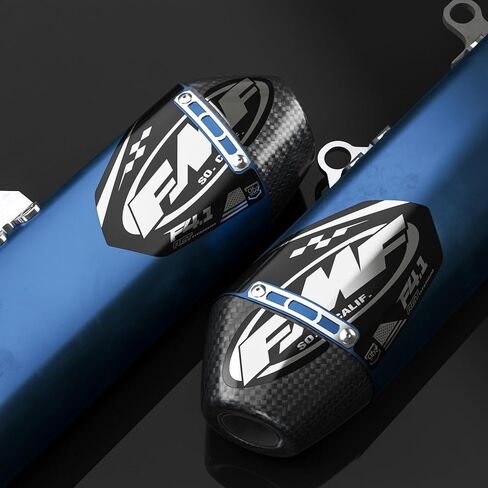 FMF Exhaust Factory 4.1 ملصقات كروم مكونة من قطعتين (أسود) (FMF-BLK-CRM) in Kuwait