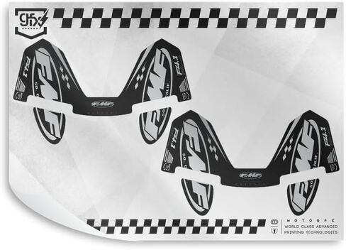 FMF Exhaust Factory 4.1 ملصقات كروم مكونة من قطعتين (أسود) (FMF-BLK-CRM) in Kuwait