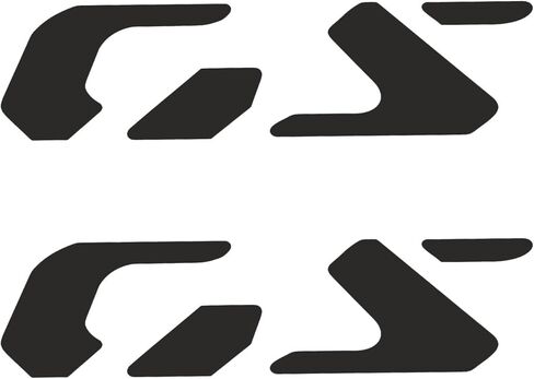 labelbike - 2 Stickers Motorcycle Pre-Spaced GS Writing Compatible with BMW R1300GS Adventure - Black Color in Saudi Arabia