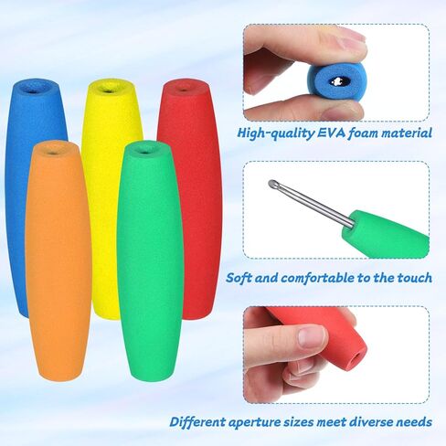 5 PCS Crochet Hook Grip Ergonomic Crochet Hook Grip Handle for Crocheting and Knitting Fits 2mm-10mm Comfortable Removable Cushions Hands Handle in Kuwait