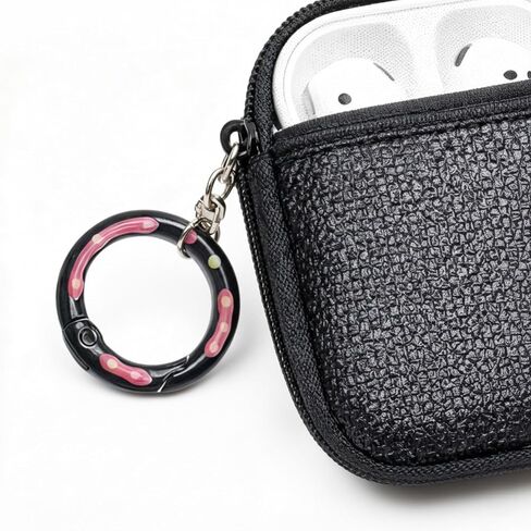 20pcs Colorful Keychain Clasps for Crafts Bag Charms, Y2K Heart Shaped Oval O Ring Spring Ring Set, Quick Release to Prevent Loss, DIY Jewelry Making, Purse Handbag Hardware, Patterned Metal in Saudi Arabia