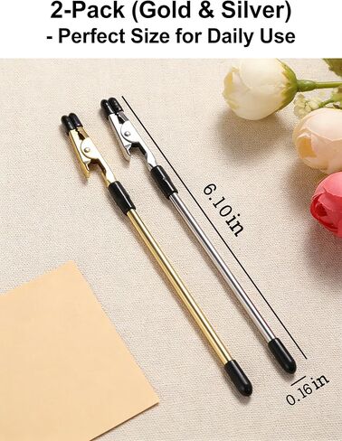 2 Pack Bracelet Clasp Holder Tool, Thick Metal Rod Alligator Clip for DIY Jewelry Making, Zipper Pull Helper, Self-Wearing Assistant Device for Bracelet Fastening, Silver & Gold in Kuwait