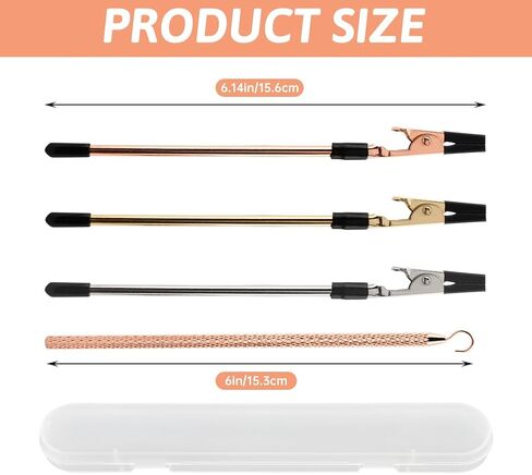 4Pcs Bracelet Helper Tool, Bracelet Helper to Put on Yourself, Portable Fastener Tool for Necklace/Jewelry/Watch, Bracele-t Assist Tool with Hook(Color:Gold,Silver,Rose Gold) in Saudi Arabia