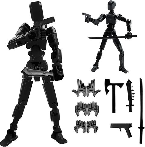 Dumwick Titan13 Action Figure,2026 New Robot Action Figures with Multiple Accessories,3D Printed Action Figure,Multi Jointed Action Figures,Dummy Robot 13 Figure Desktop Decorations(9PCS) in Saudi Arabia