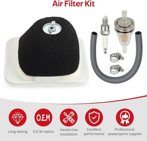 JAVIK Air Filter Element Kit & Spark Plug With Fuel Filter For Yamaha TTR125 TTR125E TTR125L TTR125LE 2000-2023 O.E.M# 5HP-14450-00-00 in Kuwait