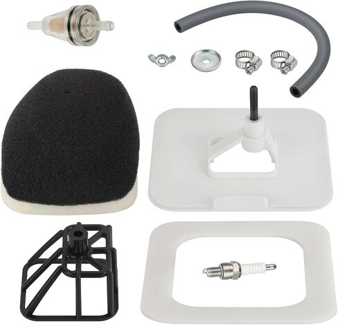 JAVIK Air Filter Element Kit & Spark Plug With Fuel Filter For Yamaha TTR125 TTR125E TTR125L TTR125LE 2000-2023 O.E.M# 5HP-14450-00-00 in Kuwait