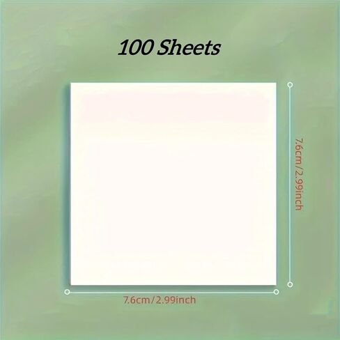 100 Sheets Transparent Sticky Notes, Waterproof Clear Sticky Notes-3x3 inch for Drawing and Tracing, Office, College, School Supplies in Kuwait