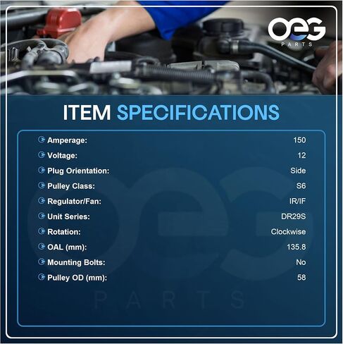 New Alternator Replacement For Hyundai Elantra L4 1.8 1.8L 15 16 2015 2016 8400367, 37300-2E720, 21249, 373002E720 in Kuwait