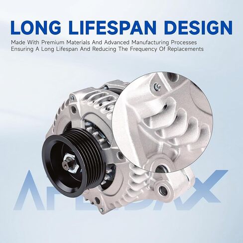 High Output Alternator For/Honda/Odyssey 2008-2010 Pilot 2009-2011 For/Ridgeline For/Acura MDX ZDX 2010-2013 RL TL TSX 130Amp 12V CW 6-Groove Pulley 31100-RGW-A01 11391 in Saudi Arabia