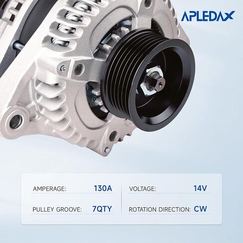 High Output Alternator For/Honda/Odyssey 2008-2010 Pilot 2009-2011 For/Ridgeline For/Acura MDX ZDX 2010-2013 RL TL TSX 130Amp 12V CW 6-Groove Pulley 31100-RGW-A01 11391 in Saudi Arabia