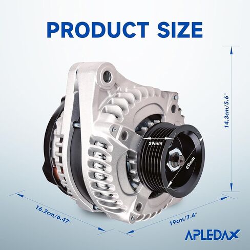 High Output Alternator For/Honda/Odyssey 2008-2010 Pilot 2009-2011 For/Ridgeline For/Acura MDX ZDX 2010-2013 RL TL TSX 130Amp 12V CW 6-Groove Pulley 31100-RGW-A01 11391 in Saudi Arabia