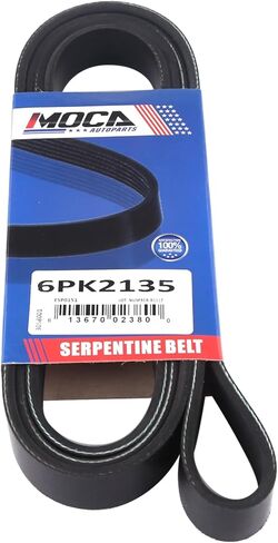 MOCA Alternator with 6PK2135 Serpentine Belt fits For Acura 2003-2009 MDX 3.5L 3.7L, 2005-2008 RL 3.5L, 2004-2008 TL 3.2L 3.5L, For Honda 2005-2007 Odyssey 3.5L, 2005-2008 Pilot 3.5L in Kuwait