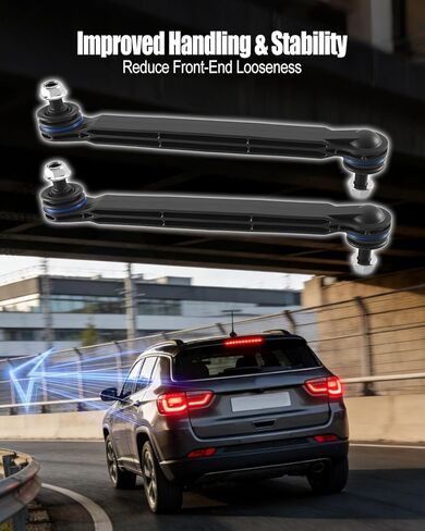 2 Pcs Front Driver & Passenger Side Sway Bar Link Fit for Fiat 500X 2016-2019 Compass 2019-2023 Renegade 2015-2021 in Saudi Arabia