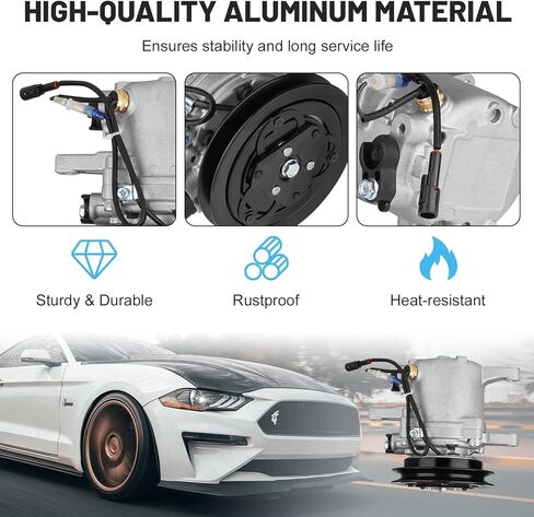 New AC Air Condition Compressor with Clutch for 1995-2012 Kubota Diesel M108S M5040 M7040 M8540 M9540 Tractor, 3C58197590 SV07E 3C58150060 in Kuwait