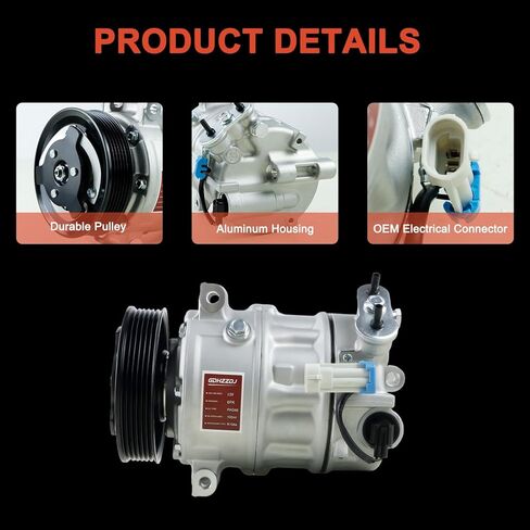 Air Conditioner AC Compressor with Clutch Compatible with Buick 2011 Regal 2010 LaCrosse 2010 Allure 2.0L 2.4L Automotive Replacement AC Compressor Replace# 13232305 13262836 in Saudi Arabia