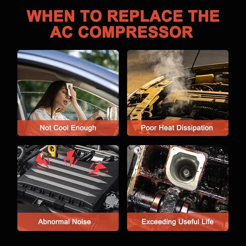 Air Conditioner AC Compressor with Clutch Compatible with Buick 2011 Regal 2010 LaCrosse 2010 Allure 2.0L 2.4L Automotive Replacement AC Compressor Replace# 13232305 13262836 in Saudi Arabia