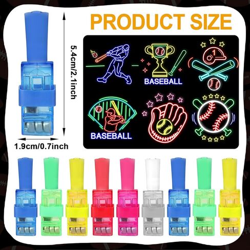 36Pcs Baseball LED Finger Lights Sport Party Favors Glow in the Dark Light Up Finger Lights Themed Bulk for Birthday Party Goodie Bag Stuffer Birthday Gifts Prize in Saudi Arabia