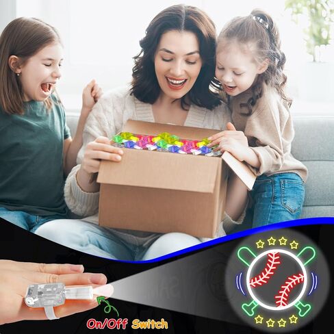 36Pcs Baseball LED Finger Lights Sport Party Favors Glow in the Dark Light Up Finger Lights Themed Bulk for Birthday Party Goodie Bag Stuffer Birthday Gifts Prize in Saudi Arabia