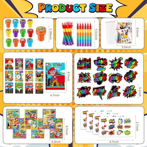 BenLouis 84 Pcs Hero Party Favors Hero Coloring Books Bulk for Kids Classroom Hero Birthday Gift Party Candy Goodie Bag Fillers Hero Gift Decor Pinata Prize Activity Supplies in Kuwait