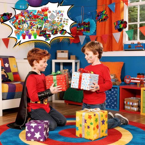 BenLouis 84 Pcs Hero Party Favors Hero Coloring Books Bulk for Kids Classroom Hero Birthday Gift Party Candy Goodie Bag Fillers Hero Gift Decor Pinata Prize Activity Supplies in Kuwait