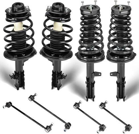مجموعة الدعامات الأمامية والخلفية مناسبة لسيارة Toyota Camry 3.0L 1997-2001، لـ Solara 3.0L 99-03، لـ Avalon 97-03، لـ Lexus ES300 1997-2001، ممتص الصدمات ووصلة نهاية قضيب التأرجح (8 قطع) in Kuwait